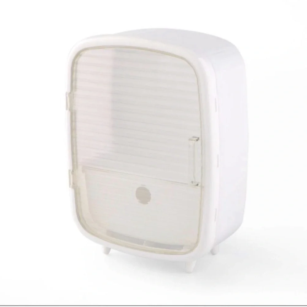 Target Bullseye Playground White Cosmetic Display Storage Case w/ drawer, New!